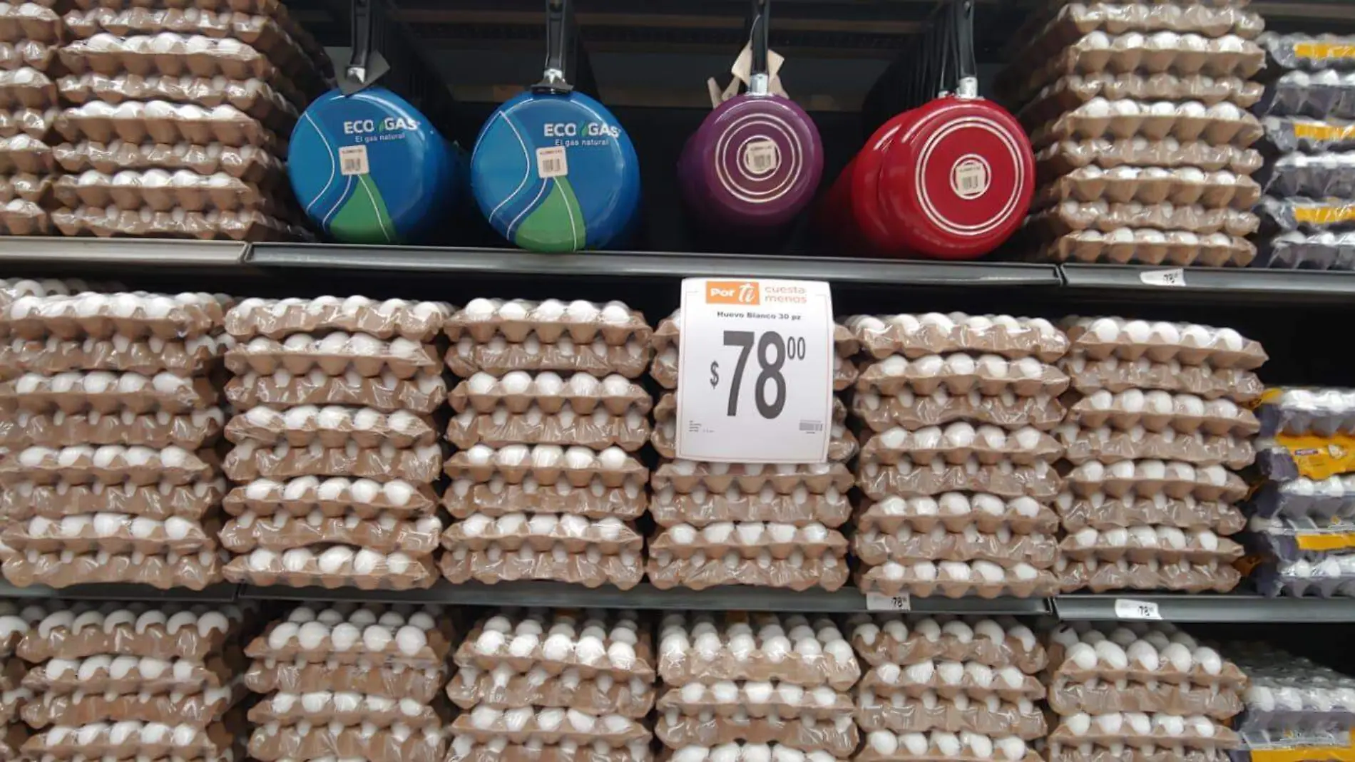 En los supermercados de Tampico el precio del huevo ya ronda los 100 pesos 